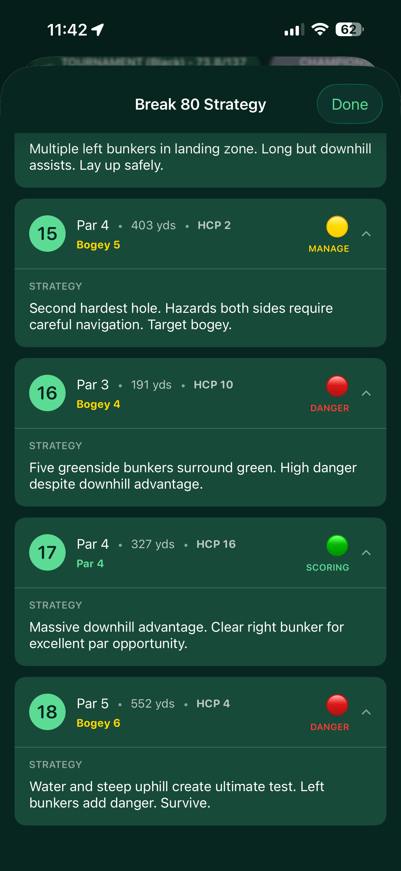 Break 80 hole-by-hole strategy with expandable advice